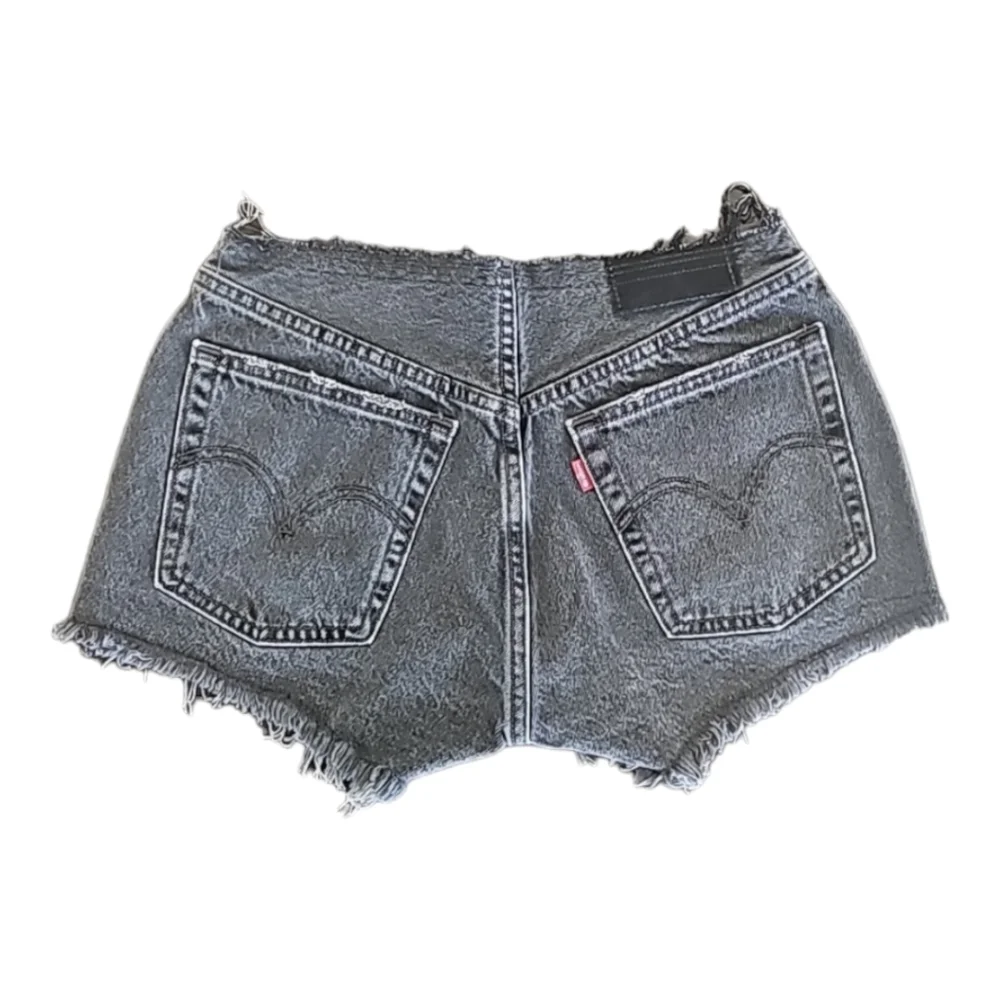 Levi's 501 Anniversary Edition Dark Wash Cut Off Denim Shorts Raw Hem W25